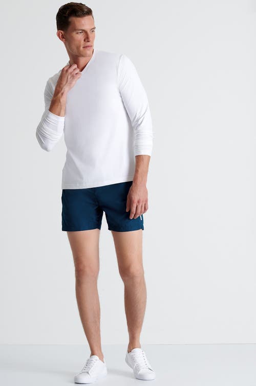 Shan Microfiber Long-sleeve V-neck In White