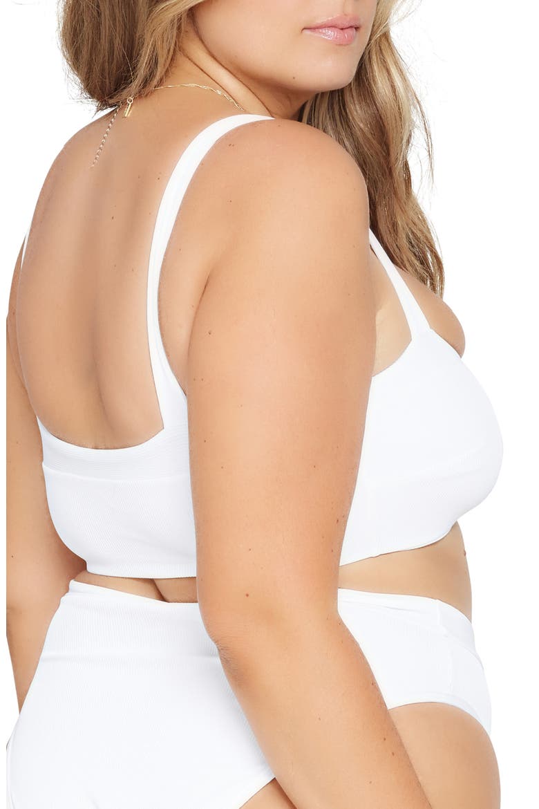 L Space Lee Lee Ribbed Bikini Top, Alternate, color, WHITE