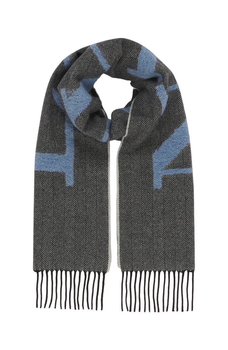 Lanvin SIGNATURE FRINGED WOOL SCARF, Alternate, color, 