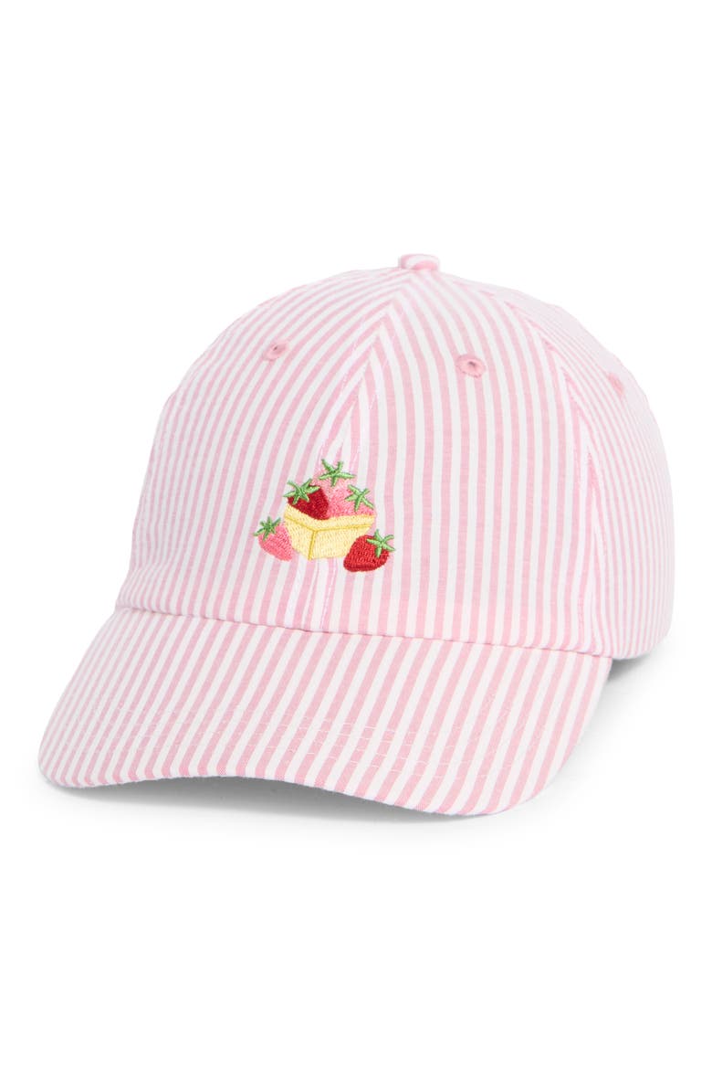 Very Berry Canvas Adjustable Baseball Cap, Main, color, RED