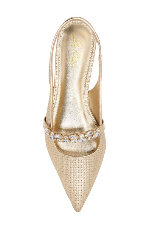 Lilly Pulitzer Tamara Slingback Shoe In Gold Metallic