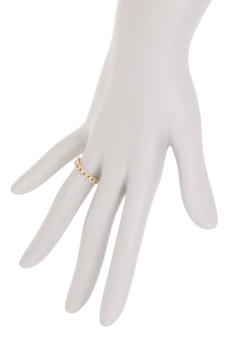 RON HAMI 14K Yellow Gold Pavé Diamond Curb Link Ring - 0.16 ctw., Alternate, color,