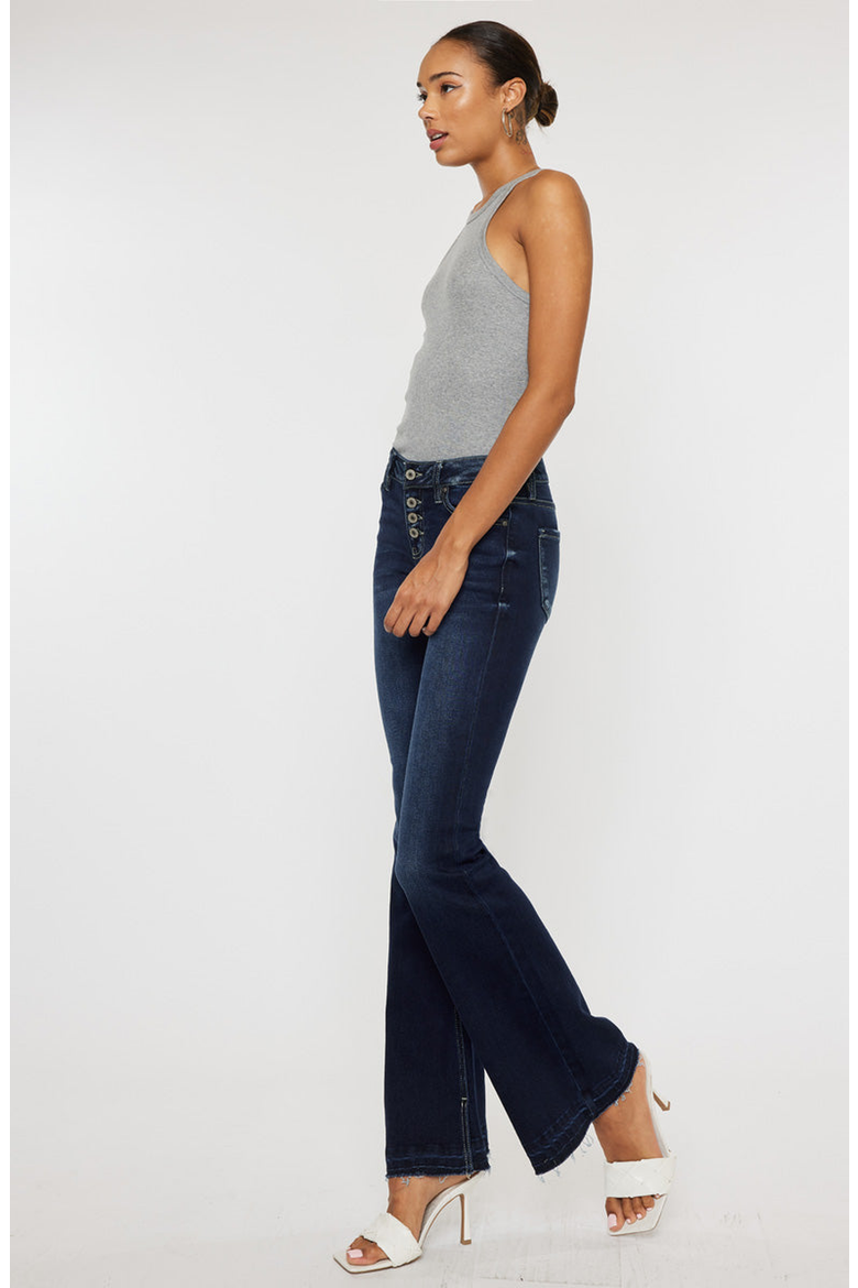 Lurice Mid Rise Flare Jeans, Alternate, color, Dark Wash