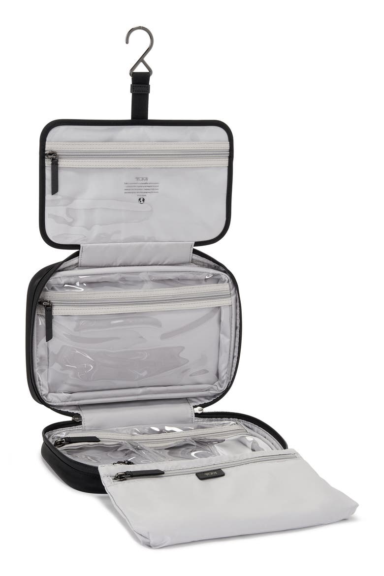 Madeline Cosmetics Case, Alternate, color, BLACK/ GUNMETAL