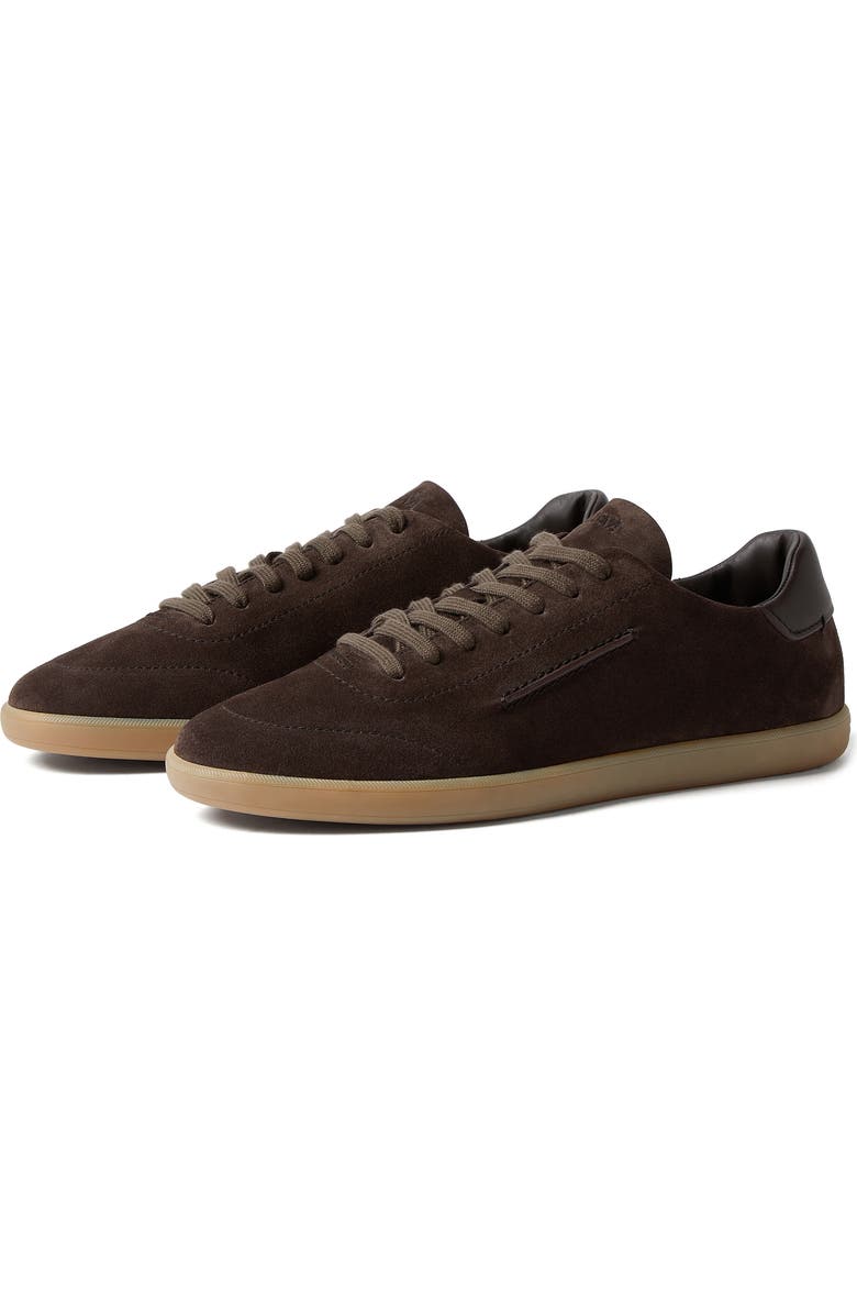 ZEGNA Dark Brown 232 Suede Low Top Sneaker, Main, color,