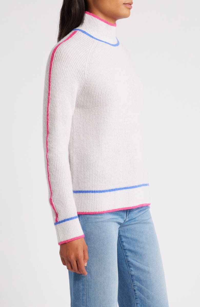 Hatley Contrast Trim Mock Neck Sweater, Alternate, color, 