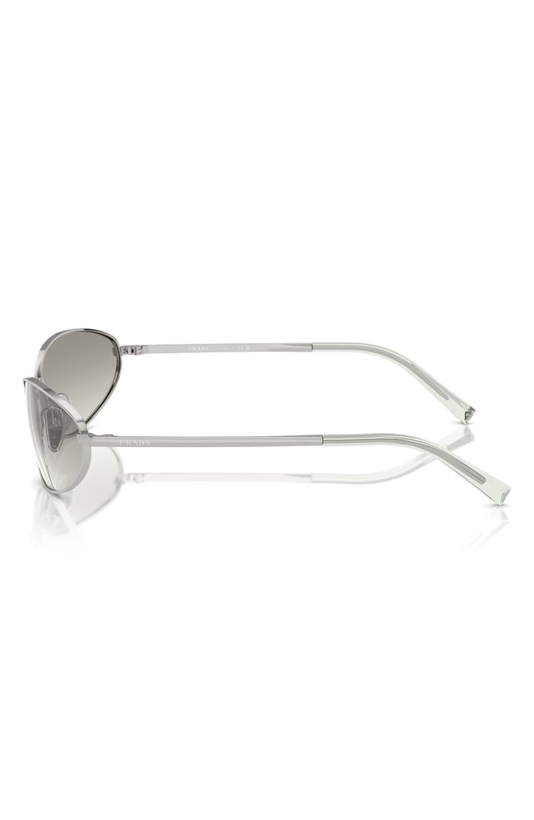 Prada 59mm Oval Sunglasses, Alternate, color, Silver