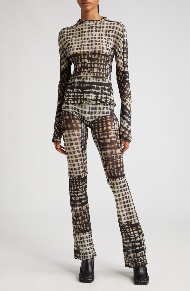 Knwls Plaid Mesh Top, Alternate, color, 