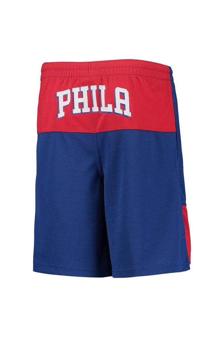 Youth Joel Embiid Royal Philadelphia 76ers Pandemonium Name & Number Shorts, Alternate, color, Royal