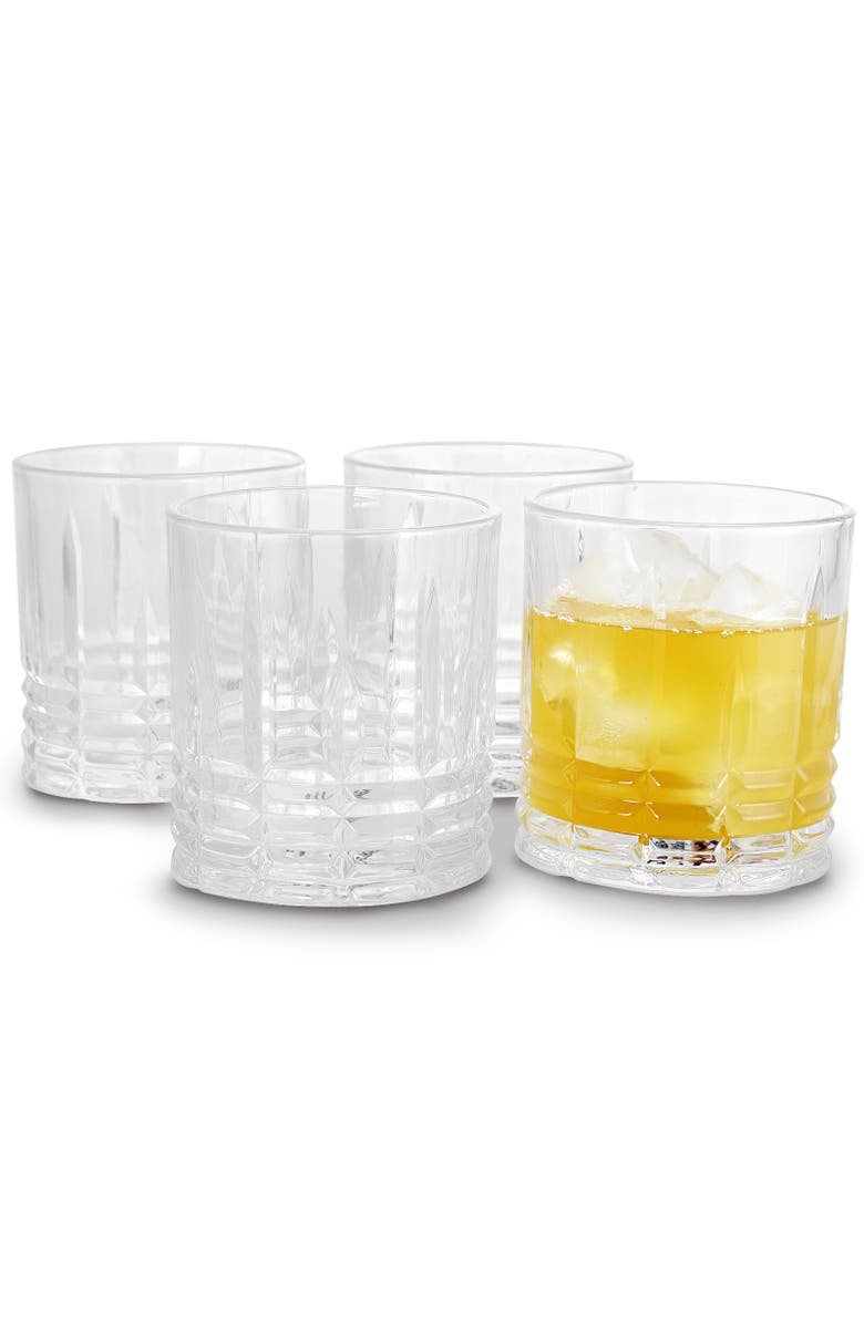 Gibson Home Jewelite 4 Piece 11 oz. Double Old Fashioned Glass Set, Main, color, Clear