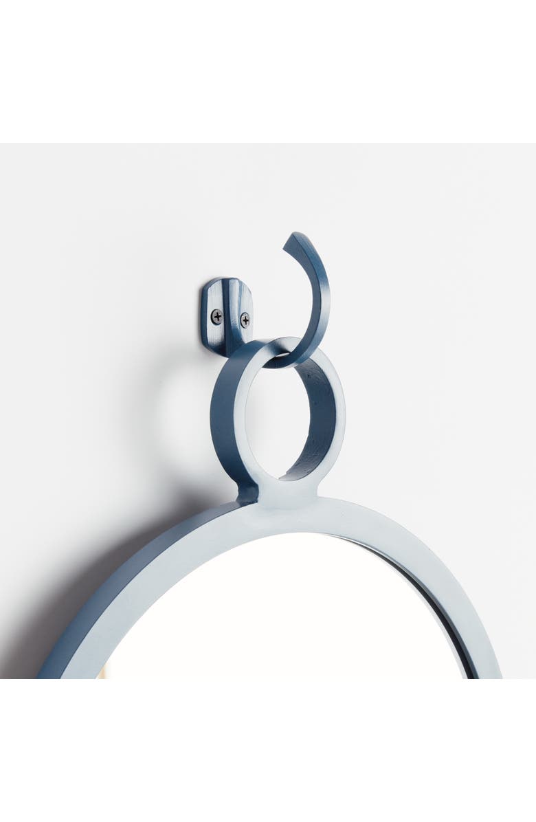 Napa Home & Garden Eliana Blue Framed Round Decorative Wall Mirror, Alternate, color, Blue