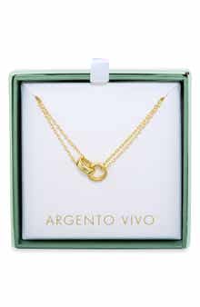 Interlocking Circle Double Chain Necklace