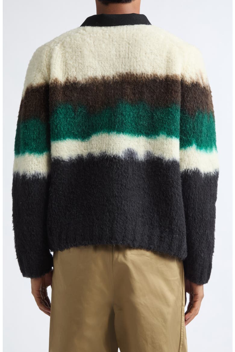 Chusen Dyed Wool Blend Polo Sweater, Alternate, color, BLACK MULTI