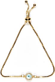 EYE CANDY LOS ANGELES Sisterhood Evil Eye Stone Cubic Zirconia Adjustable Tie Bracelet