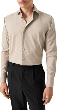 Eton Slim Fit Flannel Dress Shirt