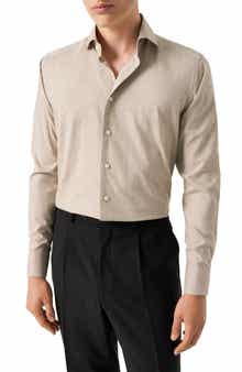 Eton Slim Fit Flannel Dress Shirt