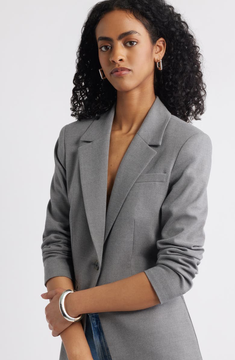 Open Edit Chunky Square Hoop Earrings, Alternate, color, Silver