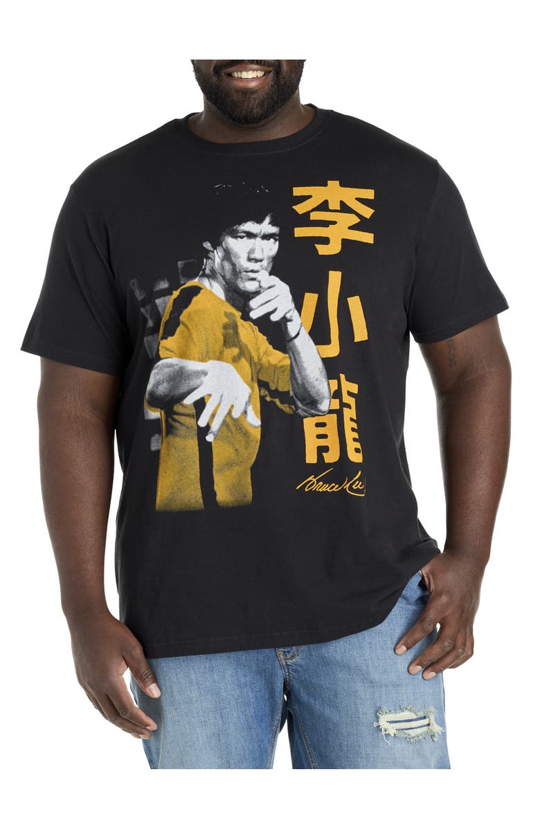 True Nation by DXL Big & Tall Bruce Graphic Tee, Main, color, Black