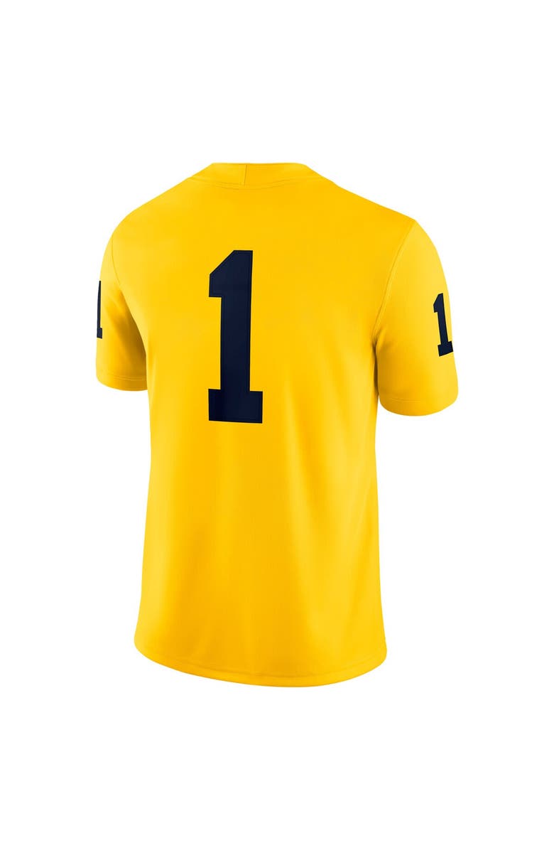 Jordan Brand Men's Jordan Brand #1 Maize Michigan Wolverines Alternate Game Jersey, Alternate, color, Maize