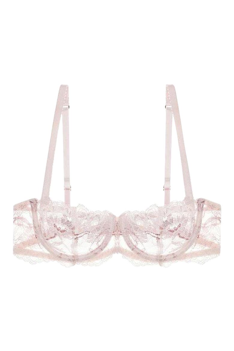 Anais Low Balconette Lace Underwire Bra, Alternate, color, PETAL