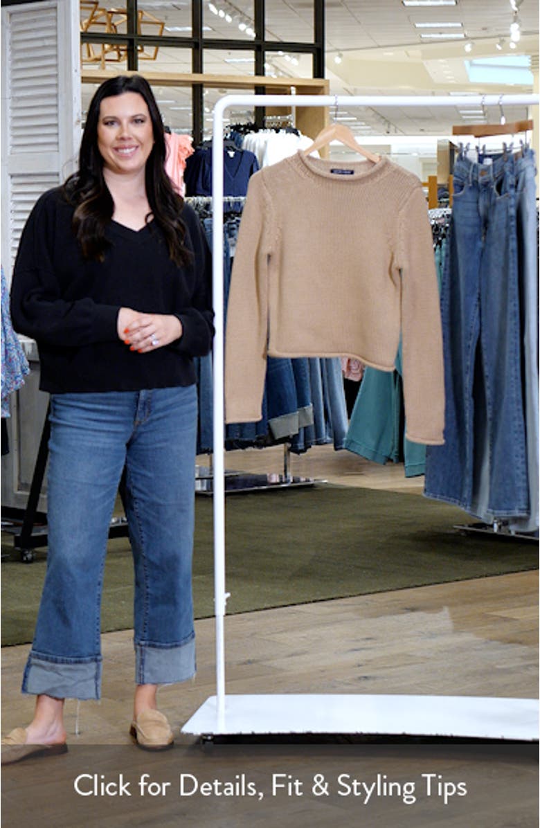 Briony Mock Neck Crop Sweater, sales video thumbnail