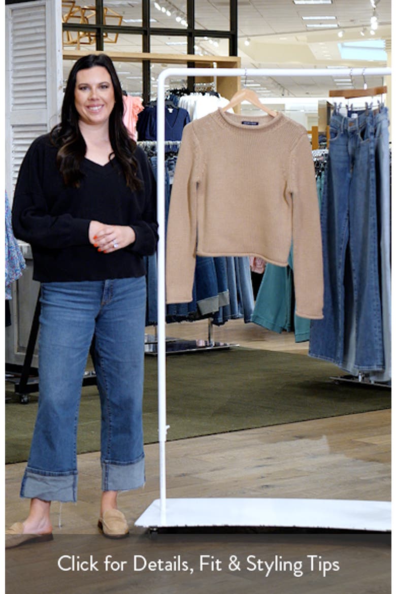 Briony Mock Neck Crop Sweater video