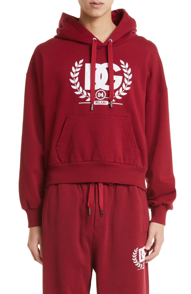 Dolce&Gabbana DG Crest Logo Cotton Hoodie | Nordstrom