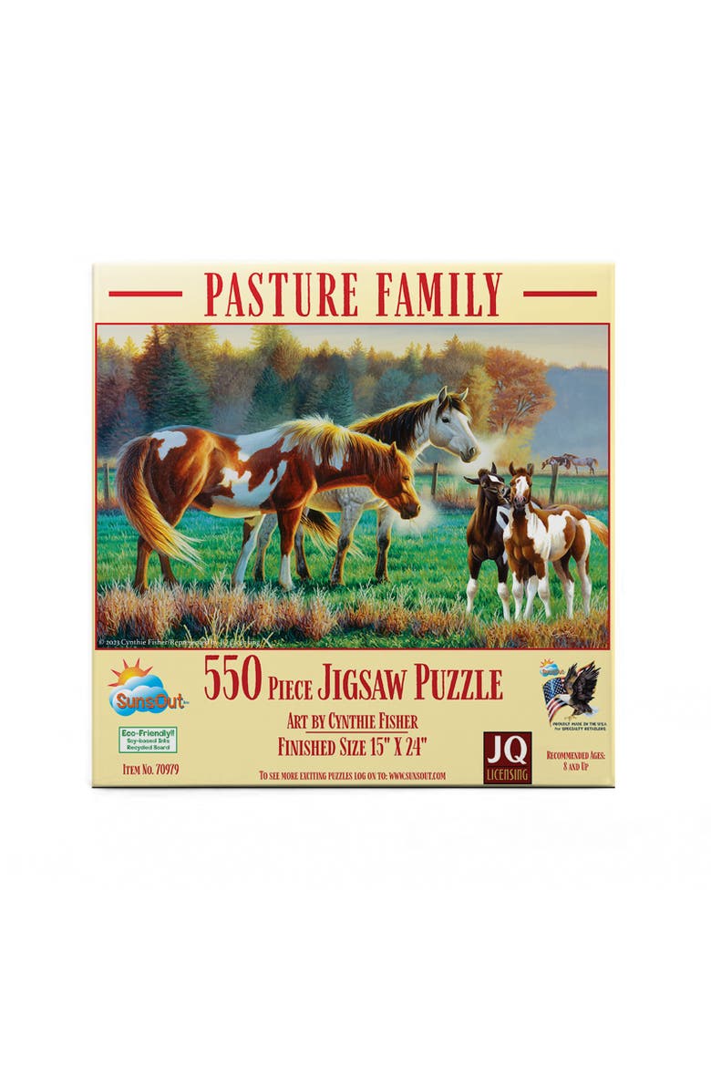 Pasture Family 550 piece Jigsaw Puzzle for Adults, Alternate, color, Multicolor