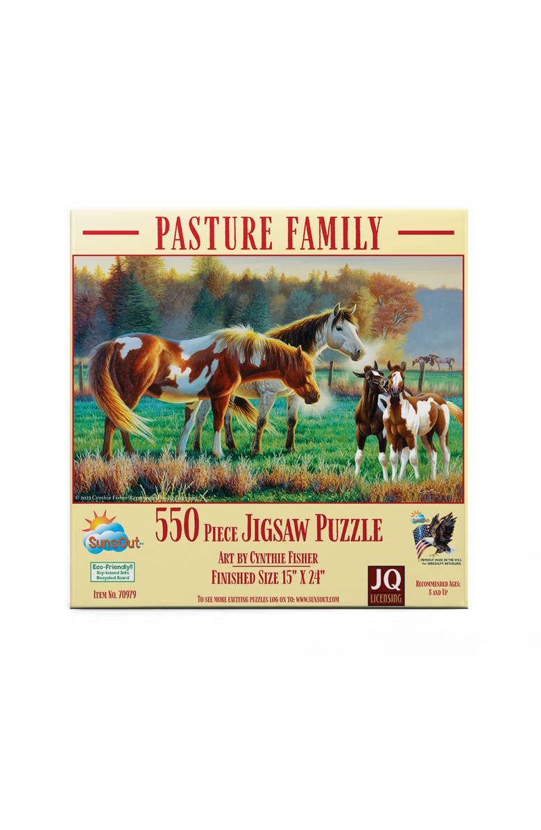 Sunsout Pasture Family 550 piece Jigsaw Puzzle for Adults, Alternate, color, Multicolor