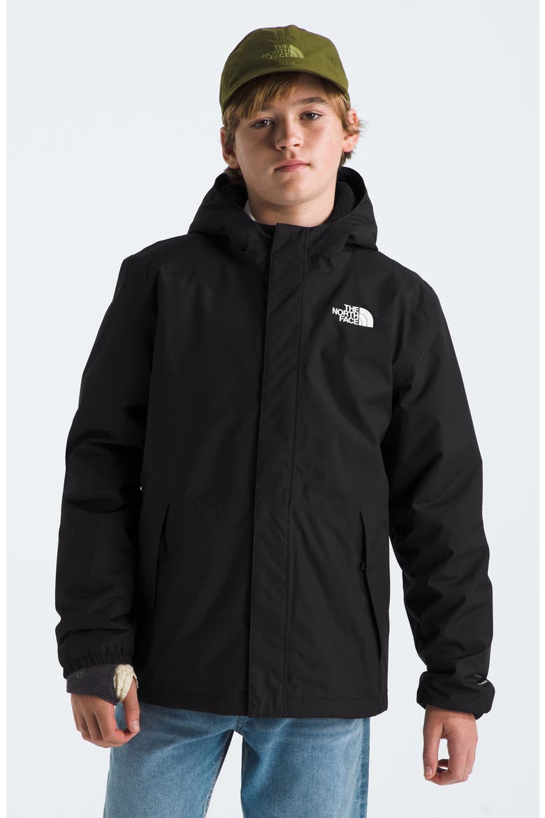 Kids' Antora Water Repellent Rain Jacket, Alternate, color, TNF BLACK/ TNF BLACK