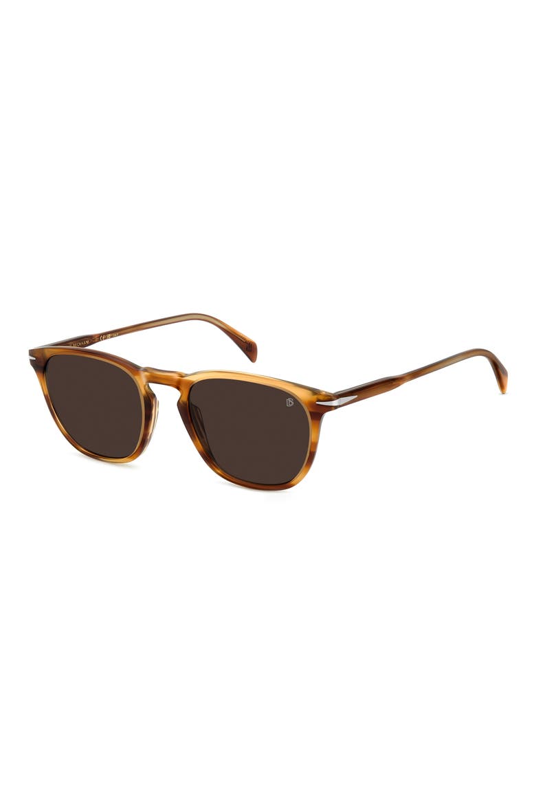 51mm Rectangular Sunglasses, Alternate, color, BROWN HORN/ BROWN