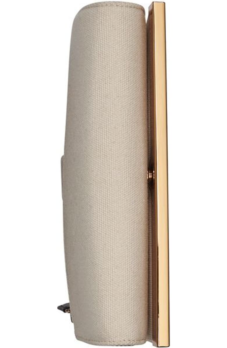 KARL LAGERFELD PARIS Jacqueline Canvas Crossbody, Alternate, color, Natural/Black