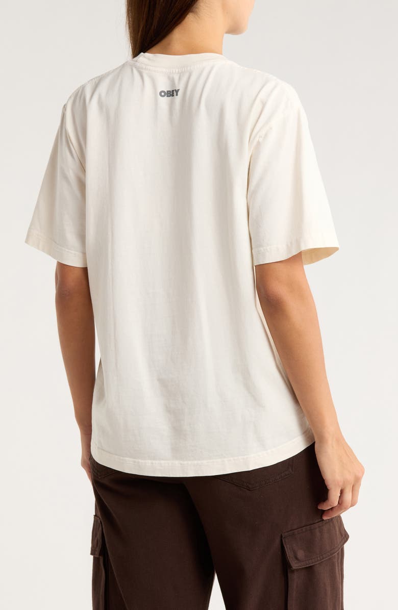 Obey Send Me On A Carousel Graphic T-Shirt, Alternate, color, Pigment Unbleached