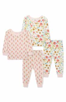 Little Me Floral 2-Pack Stretch Viscose Pajama Set