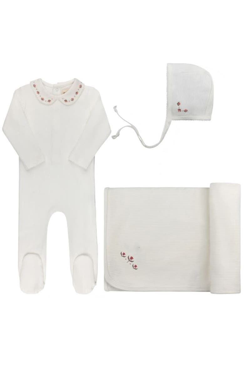 Looms Keepsake Collection - Layette Set, Main, color, Ivory/Pink