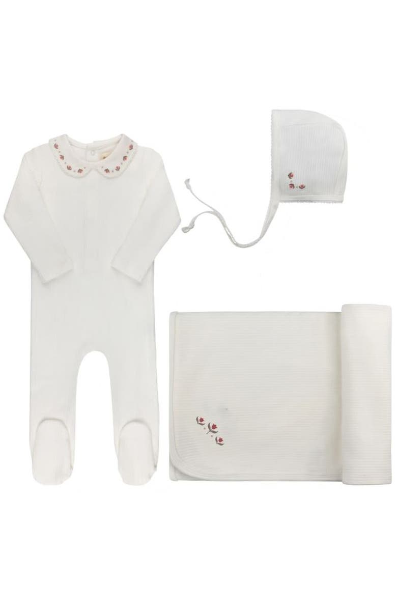 Ely's & Co. Looms Keepsake Collection - Layette Set, Main, color, Ivory/Pink