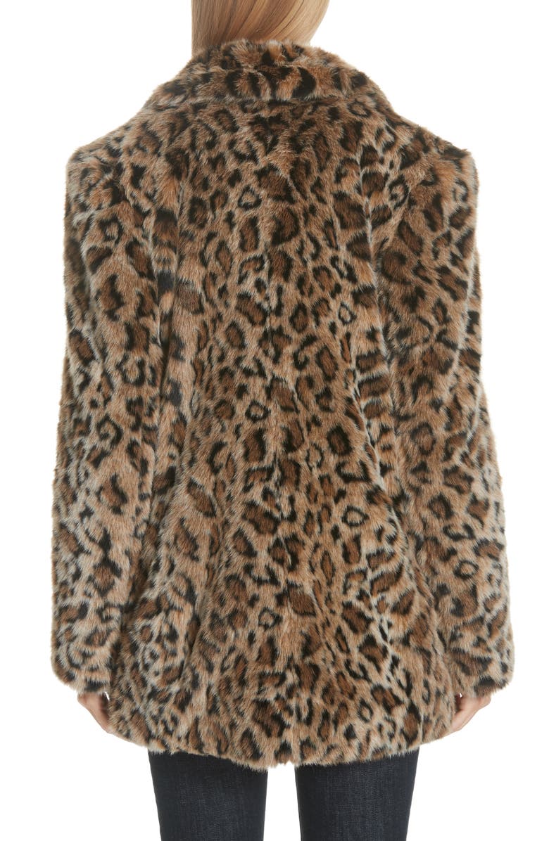 Smythe Leopard Print Faux Fur Coat, Alternate, color,