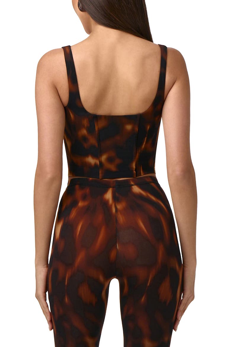 Bare Body Tortoiseshell Print Corset Top, Alternate, color, TORTOISE