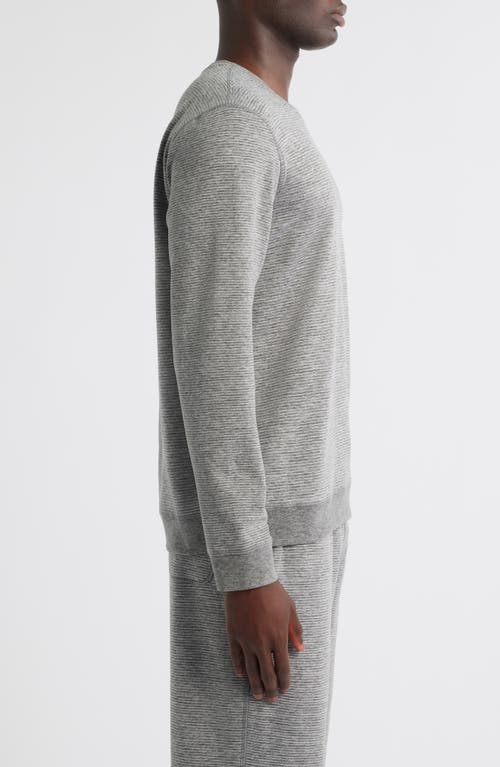 Daniel Buchler Pinstripe Long Sleeve Pajama T-shirt In Gray