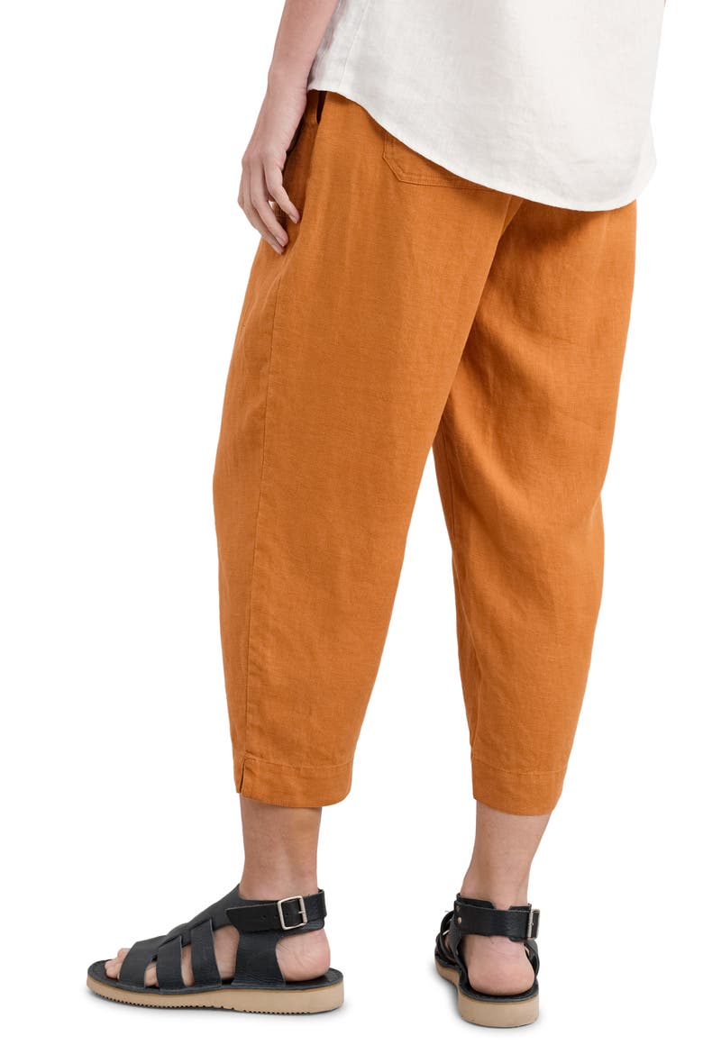 Saltings Cropped Linen Pants, Alternate, color, CUMIN