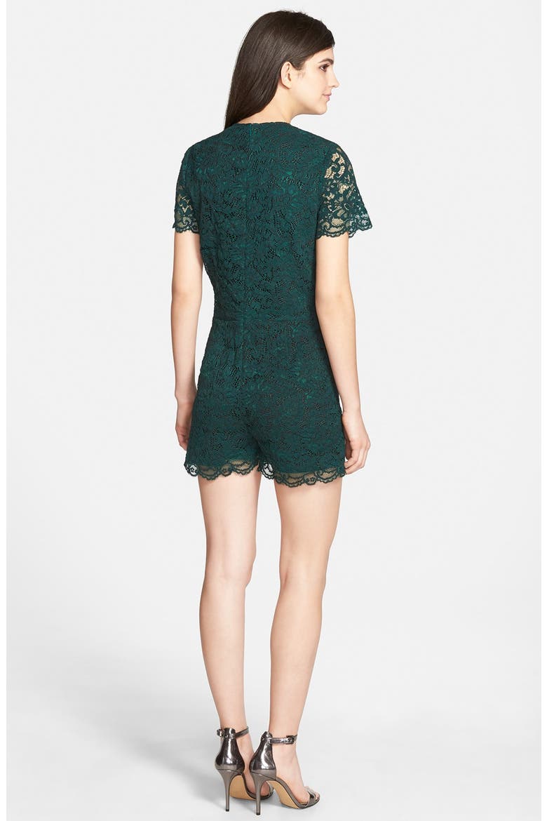 Lace Romper, Alternate, color, GREEN BOTANICAL