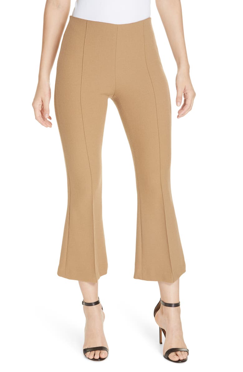 Smythe Pintuck Crop Flare Pants, Main, color, 