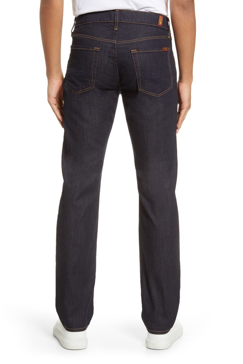 7 For All Mankind® Luxe Slimmy Straight Leg Jeans, Alternate, color, DARK CLEAN