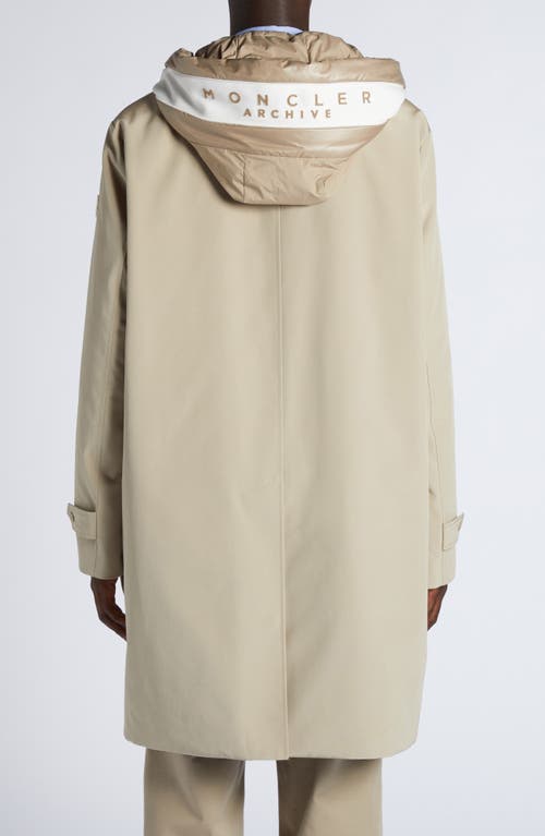 Moncler Miroir Coat In Stone