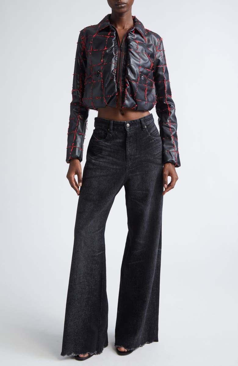 DIESEL<sup>®</sup> G-Winet Crop Puffer Jacket, Alternate, color, Deep/Black