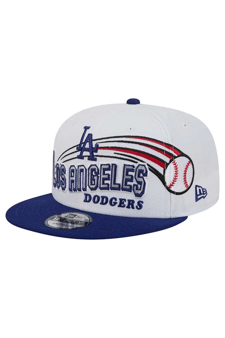 Men's New Era White Los Angeles Dodgers Retro Sweep 9FIFTY Snapback Hat, Alternate, color, White