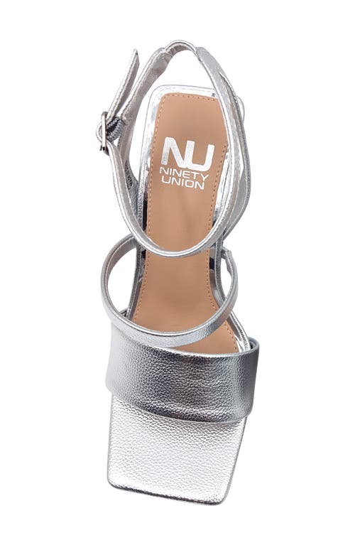 Ninety Union Priva Ankle Strap Sandal In Silver