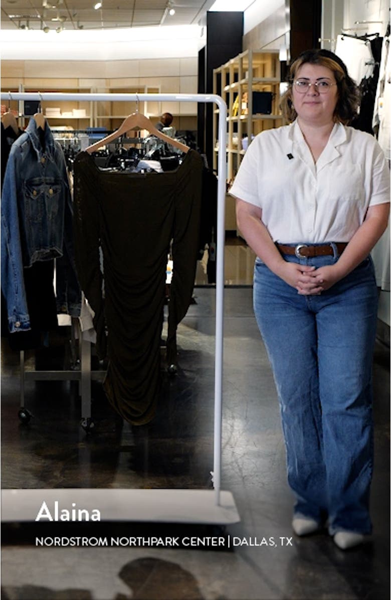 Glow Ruched Long Sleeve Minidress, sales video thumbnail