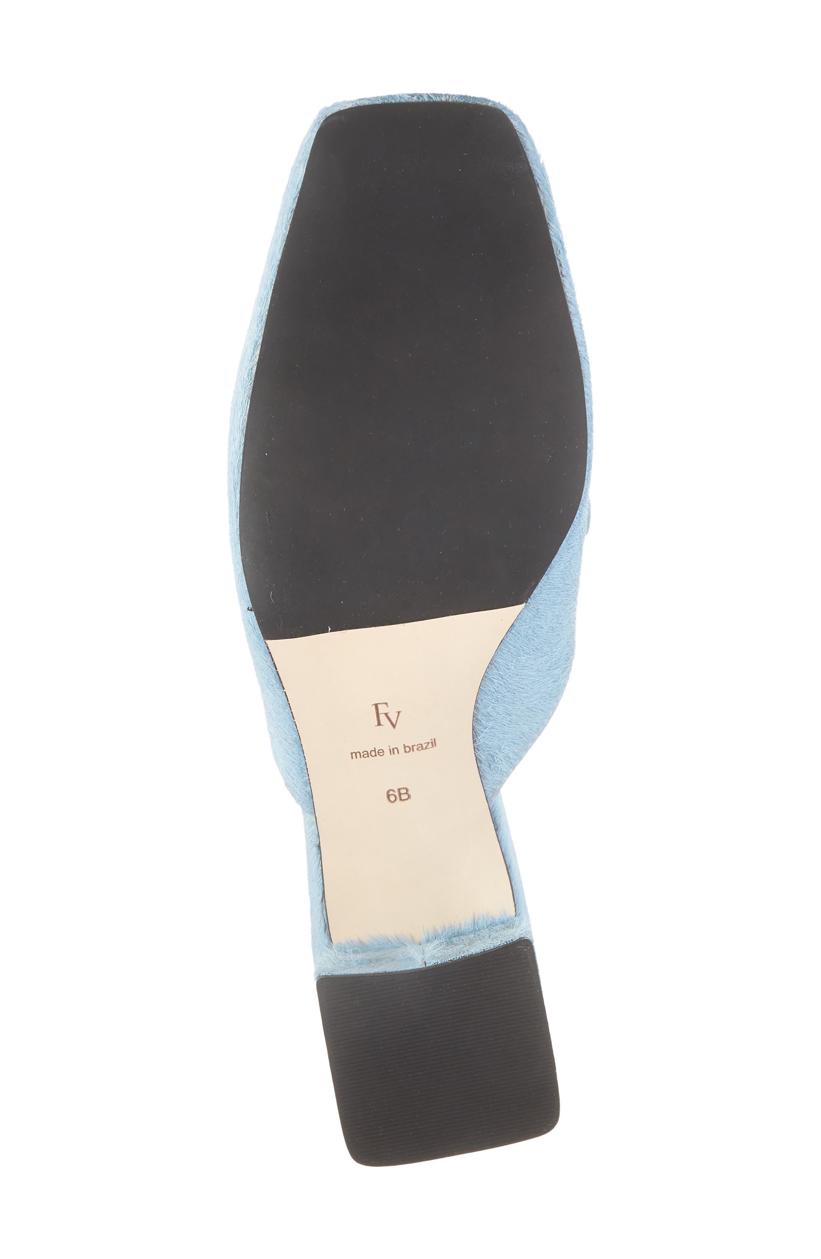 Natty Genuine Calf Hair Heeled Mule, Alternate, color, LIGHT BLUE