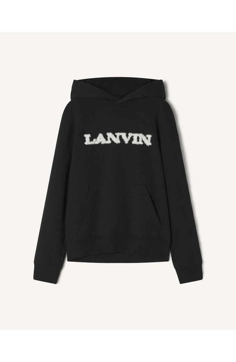 Lanvin SHEARLING COTTON HOODIE, Main, color, 